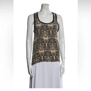 M Missoni Tank Top Silk front Moral/Elastine/Wool Black EUC XS